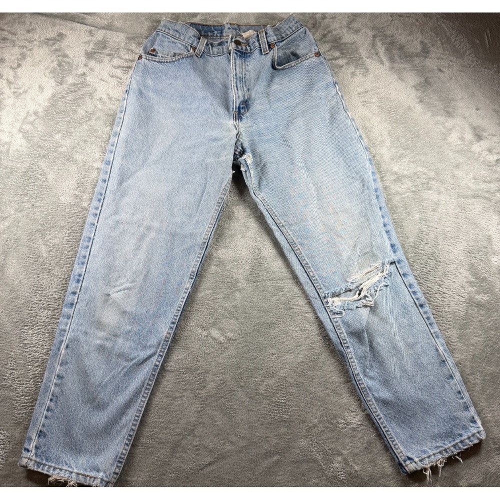 Vtg Levi's 551 Jeans Womens 6 S USA Relaxed Tapered Leg Distressed